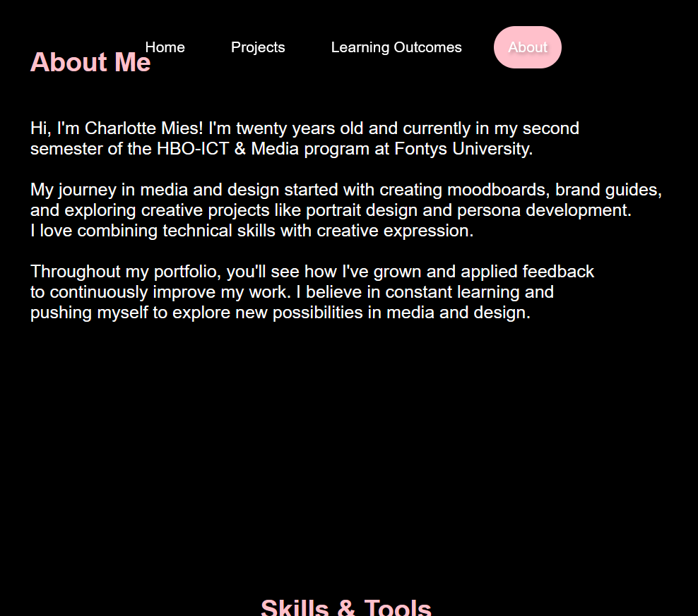 Figma designs for portfolio