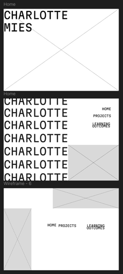 Figma design for layout of homepage