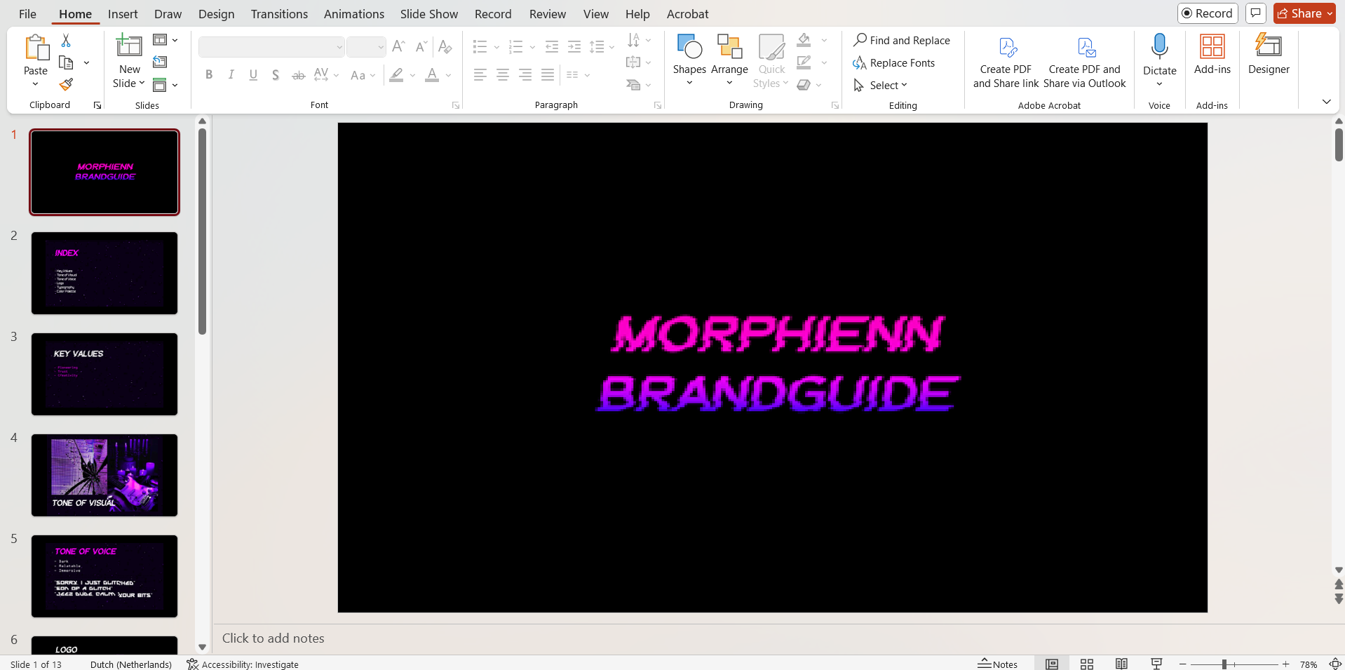 Brandguide for branding project